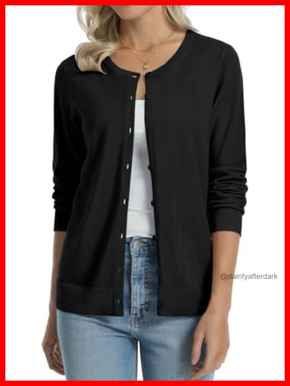 100% Cotton Lightweight Button-Down Cardigan Long Sleeve Sweater